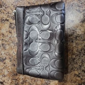 Coach metallic clutch